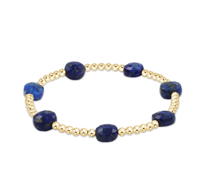 Admire Gold 3mm Bead Bracelet - Gemstones Womens Bracelet ENewton Lapis 