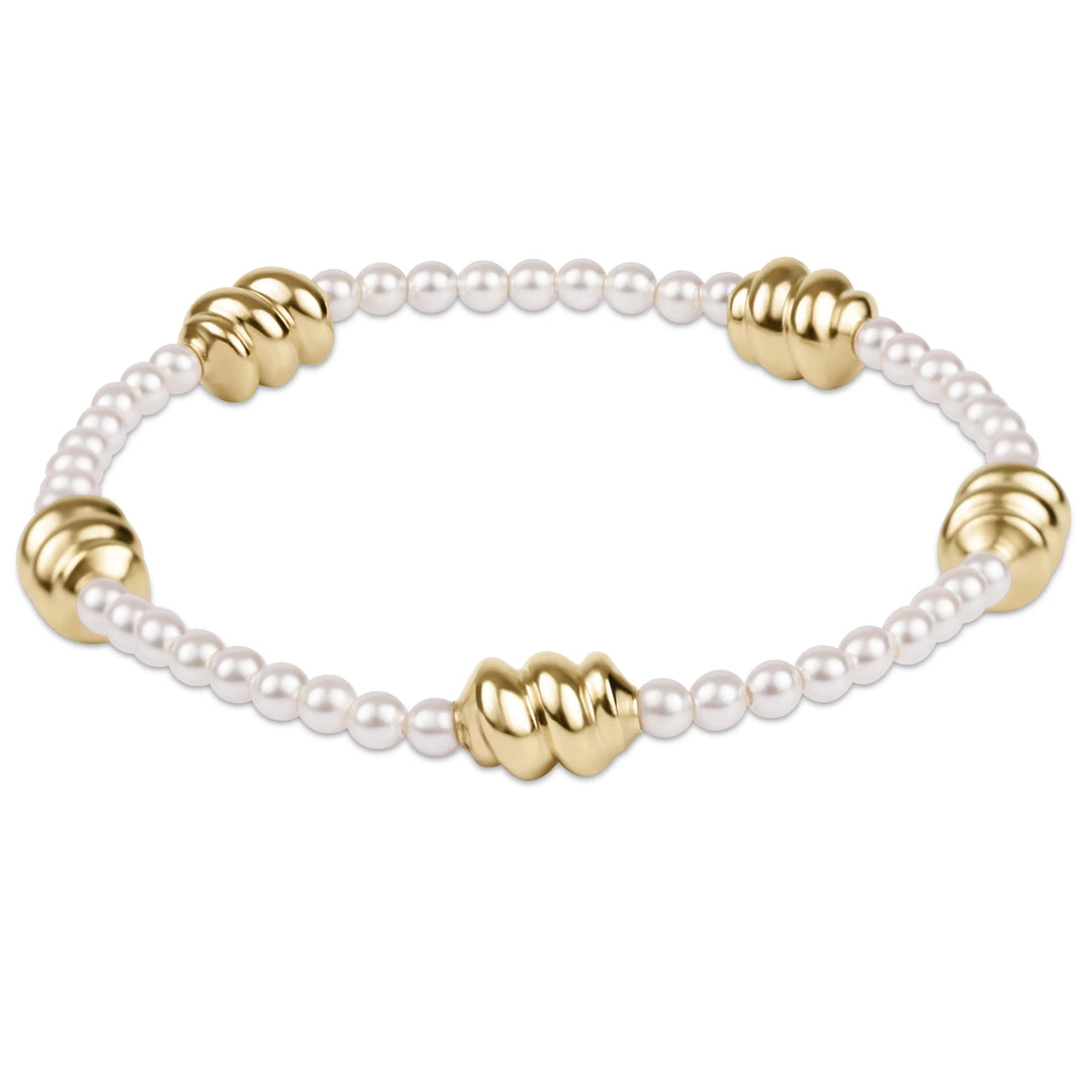 Admire Gold 3mm Pearl Bracelet Womens Bracelet ENewton 