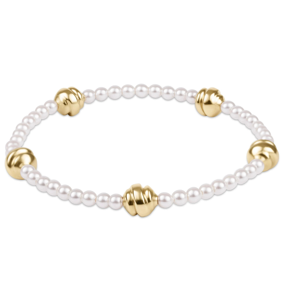 Admire Small Gold 3mm Pearl Bracelet Womens Bracelet ENewton 