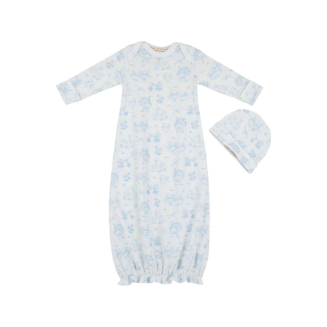 Adorable Everyday Set - Beale Street Blue Baby Gown Beaufort Bonnet 