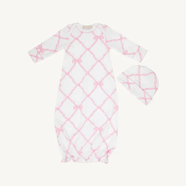 Adorable Everyday Set - Belle Meade Bow Baby Gown Beaufort Bonnet 