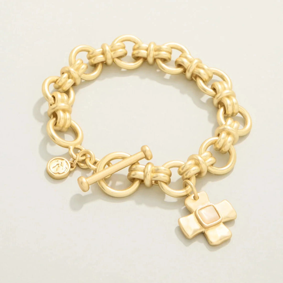 Affirmation Toggle Bracelet Mother-of-Pearl Womens Bracelet Spartina 