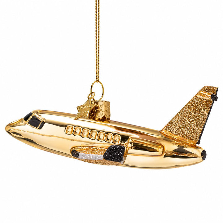 Airplane Glass Ornament Christmas Ornament Vondels 