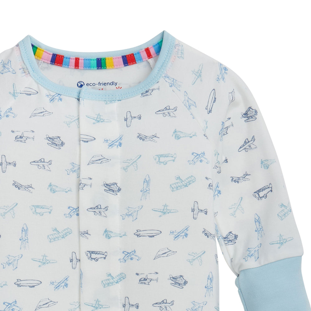 Airplanes Convertible Coverall Boy Romper Magnetic Me 