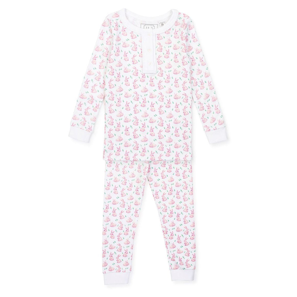 Alden Pajama Set - Bunny Hop Pink Girl Pajamas Lila & Hayes 