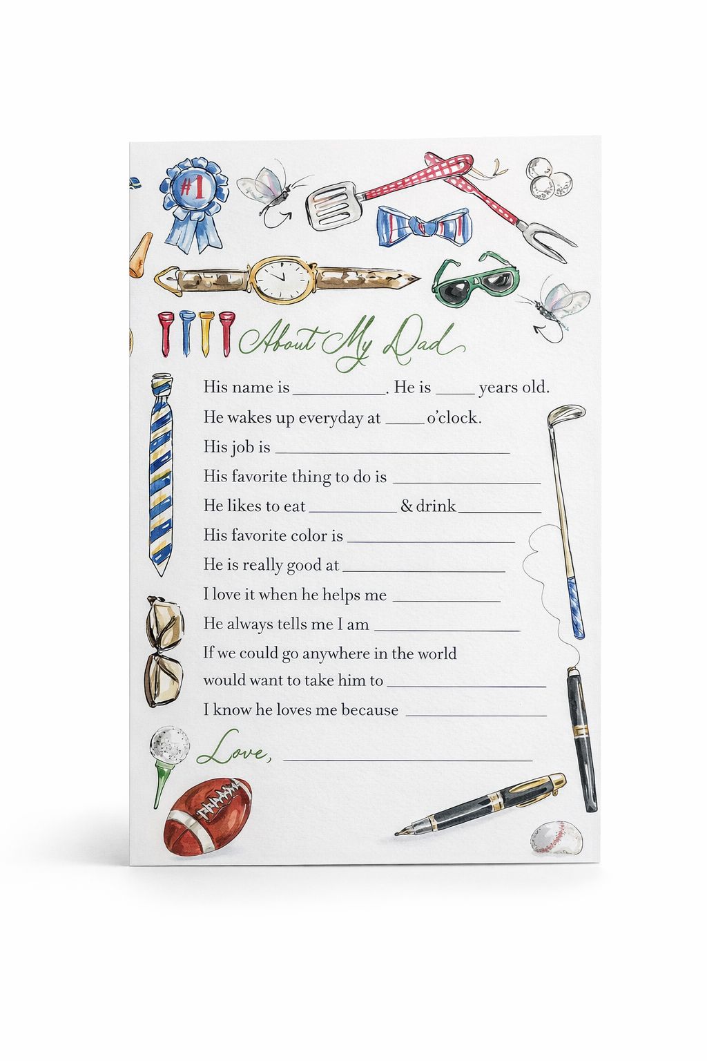 All About - All About My Dad Gift Tags & Labels Rosanne Beck 