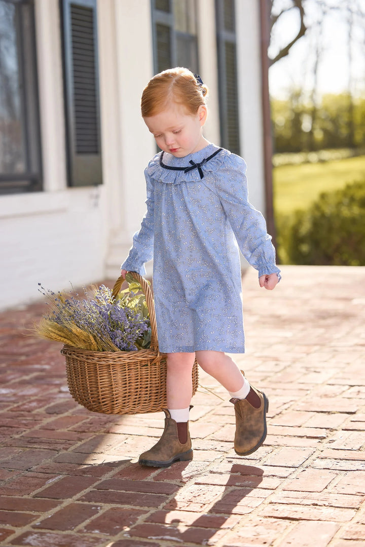 Amelia Dress - Greystone Floral Girl Dress Little English 