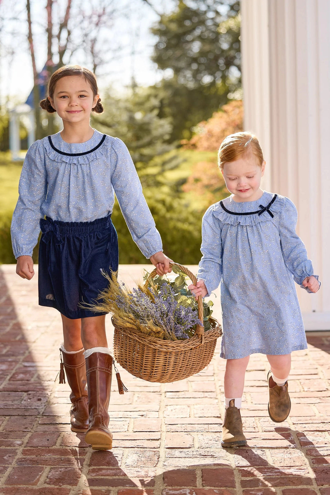 Amelia Dress - Greystone Floral Girl Dress Little English 