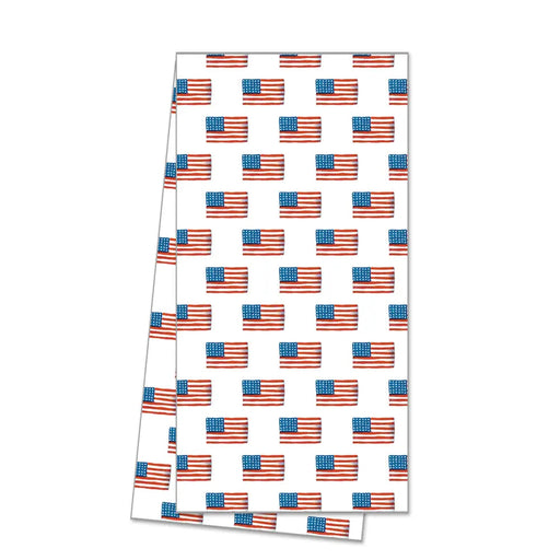 American Flag Cotton Tea Towel Kitchen Towel WH Hostess 
