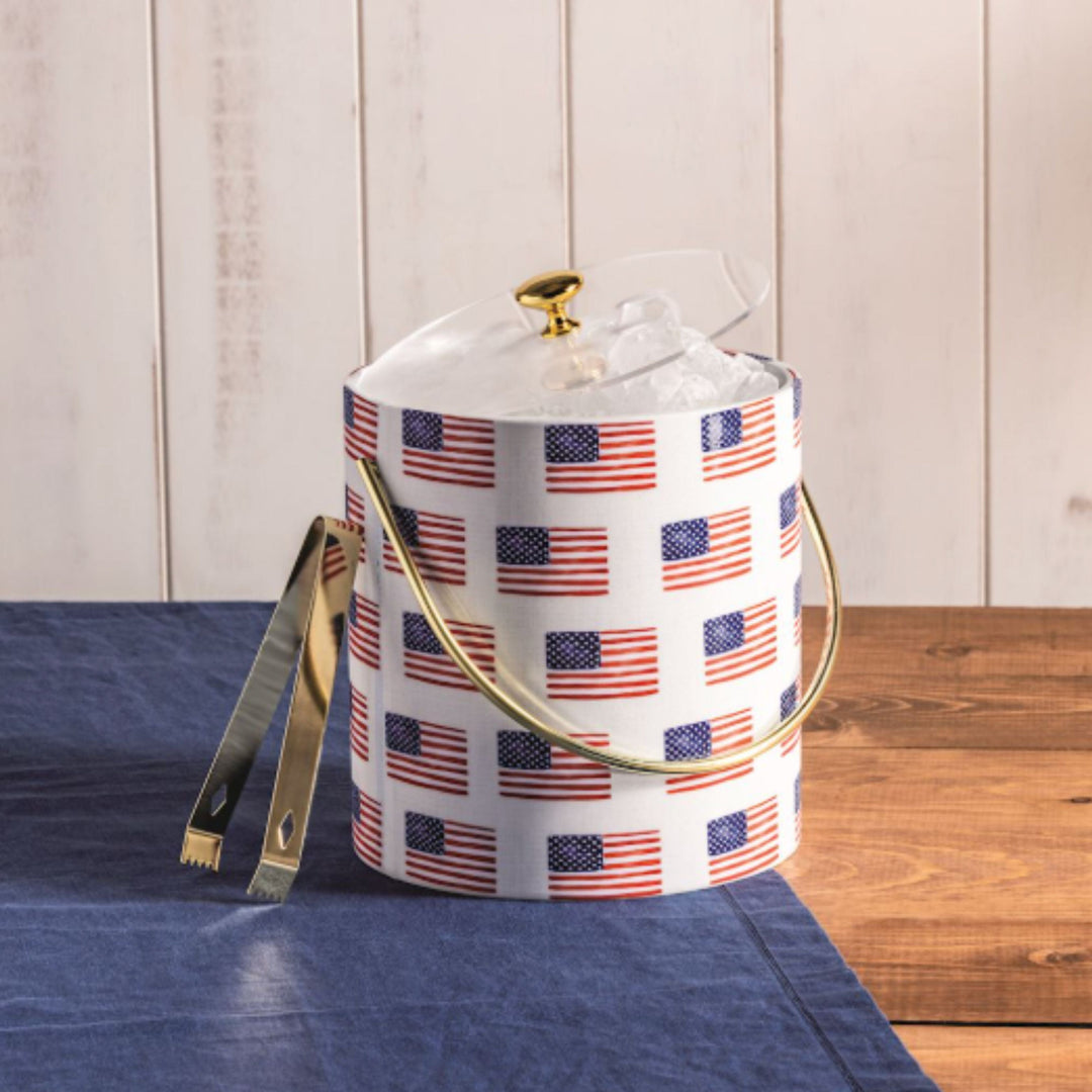 American Flag Ice Bucket Set Ice Bucket MudPie 