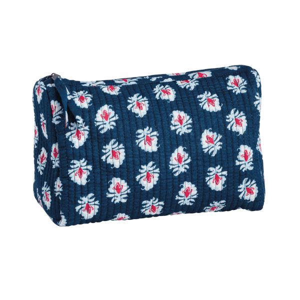 Americana Block Print Cosmetic Bag - Navy Cosmetic/Accessories Bags MudPie 