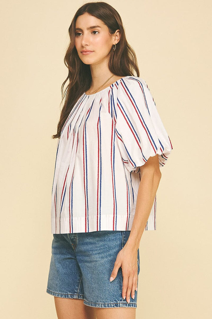 Americana Stripe Blouse Womens Shirt Pinch 