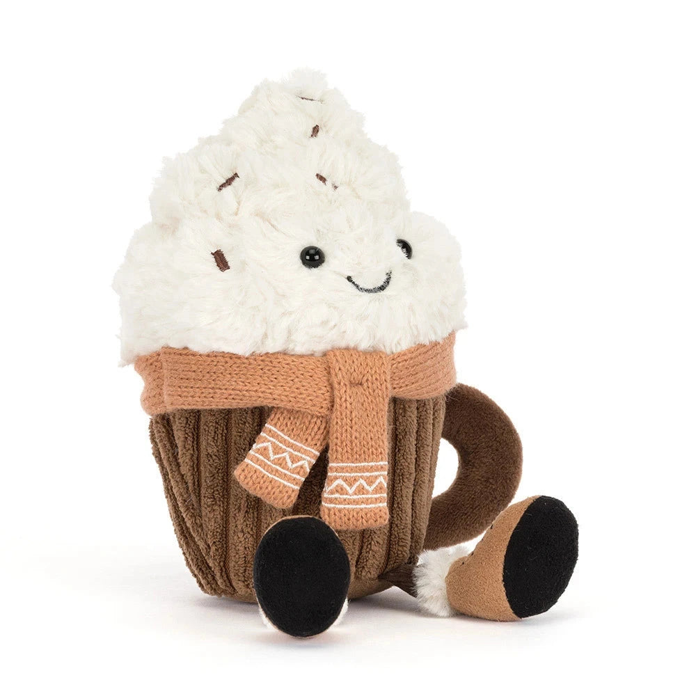Amuseables Scarffles Hot Chocolate Stuffed Animal JellyCat 