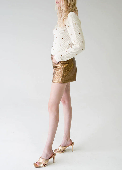 Amy Shorts - Gold Coated Shorts Never a Wallflower 