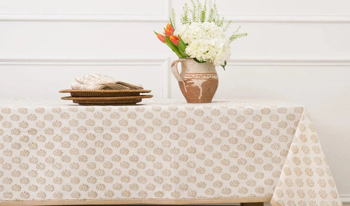 Anika Beige Tablecloth Tablecloth Pomegranate 
