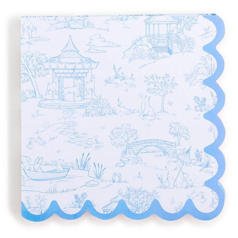 Animal Toile Cocktail Napkins Cocktail Napkins Two's Company Blue 