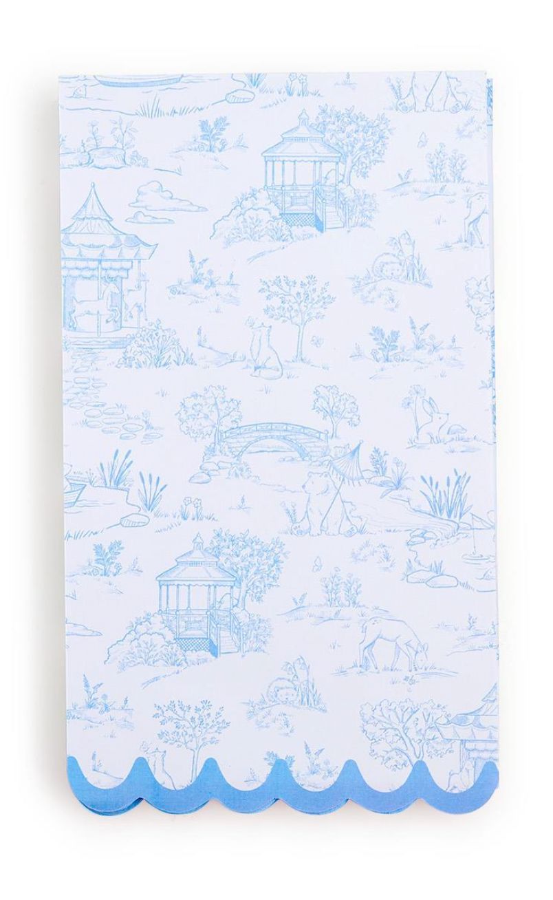 Animal Toile Guest Napkins Paper Napkins Two's Company Blue 