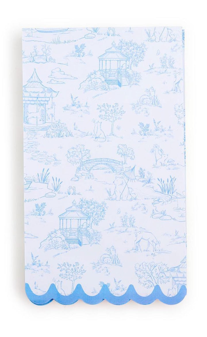 Animal Toile Guest Napkins Paper Napkins Two's Company Blue 