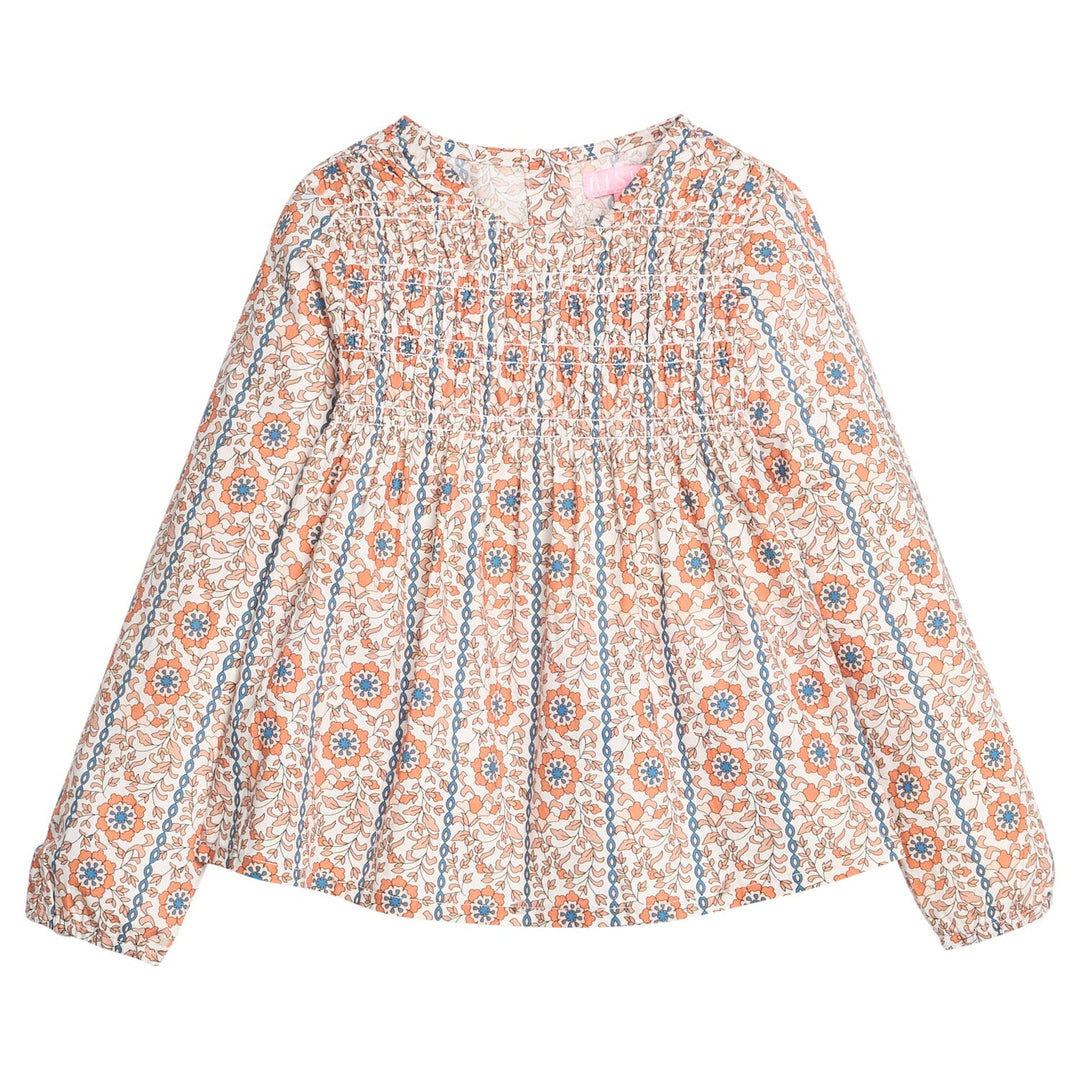 Anita Top- Verbier Vines Orange Girl Shirt Bisby 
