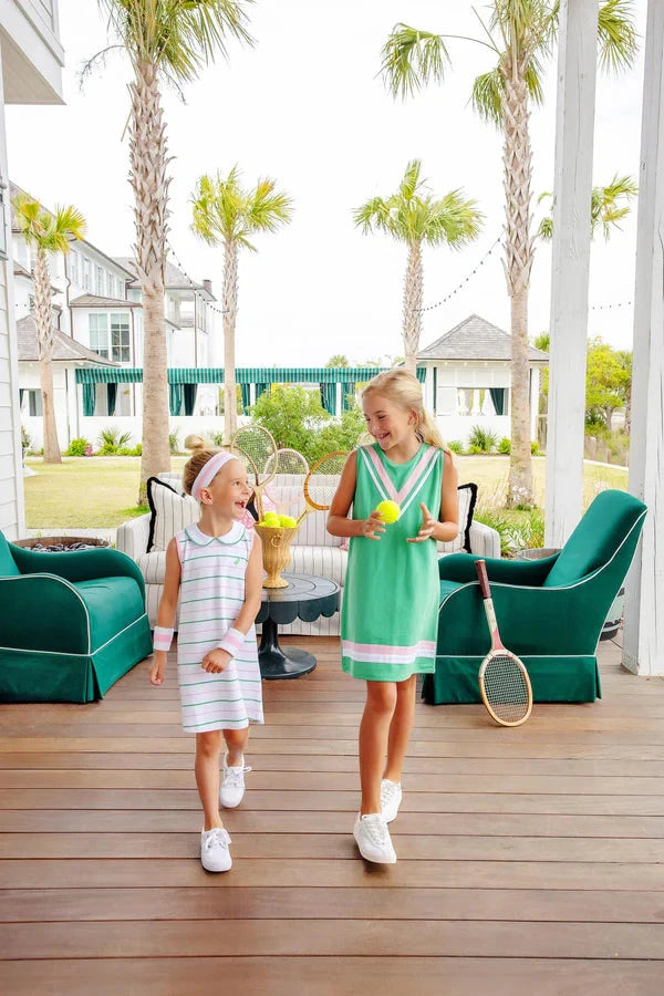 Annie Apron Dress - Gibson Island Green Girl Dress Beaufort Bonnet 