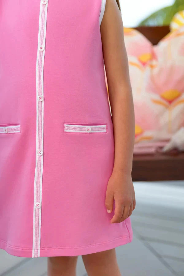 Annie Apron Dress - Winter Park Pink Girl Dress Beaufort Bonnet 