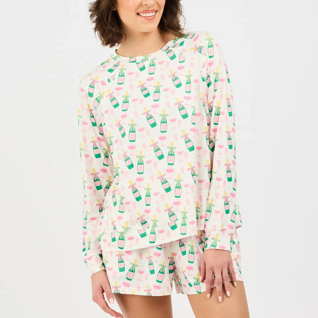 Annie Short Set - Champagne Toast Womens Pajamas Mary Square 