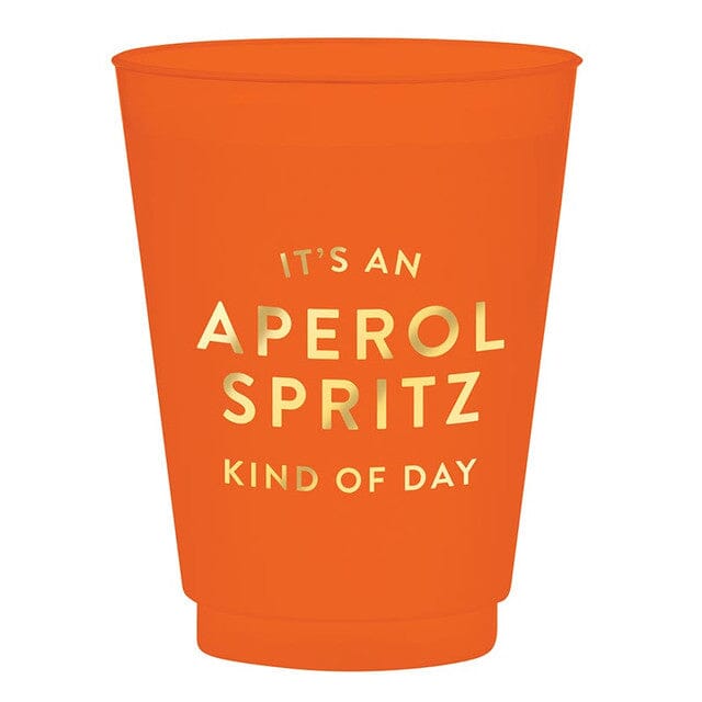 Aperol Spritz Frosted Cups Shatterproof Cups Slant 