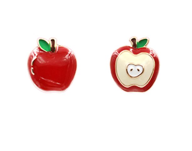 Apple Enamel Earrings Womens Earrings Golden Stella 