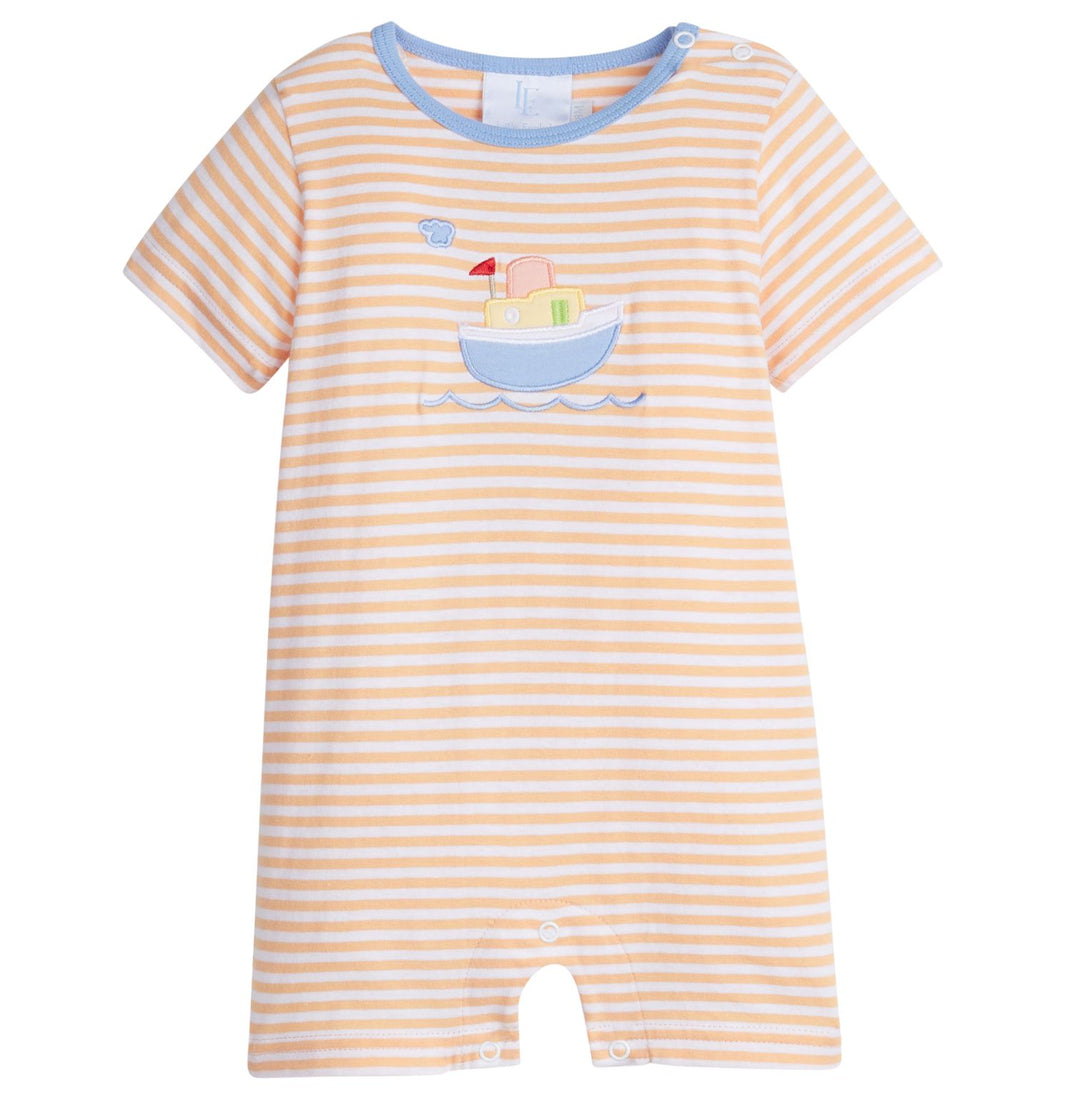 Applique Romper - Tugboat Boy Romper Little English 