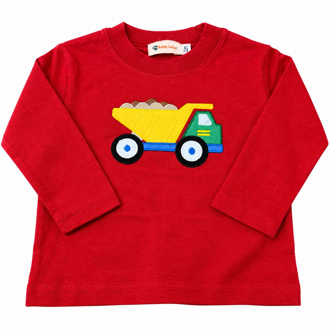 Applique Shirt - Dump Truck with Rocks Boy Shirt Luigi 