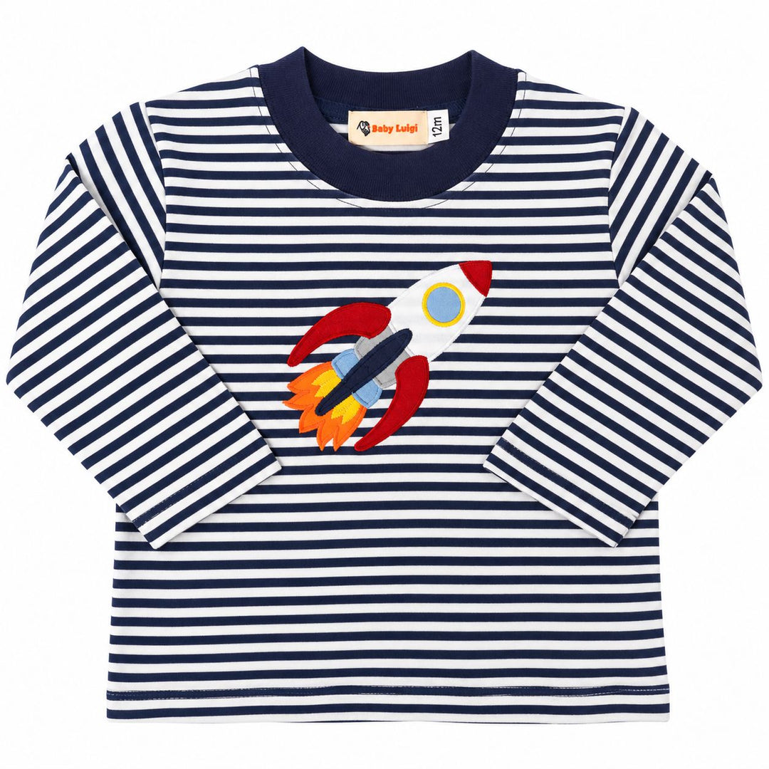 Applique Shirt - Rocketship Boy Shirt Luigi 