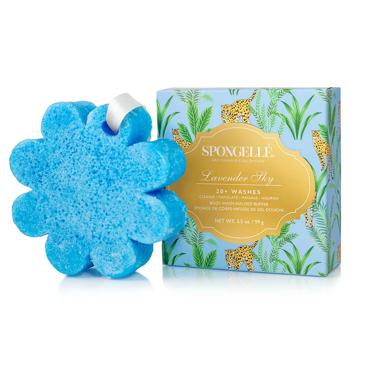 Art Chinois Body Buffer Sponge - Lavender Sky Bath Soap Spongelle 