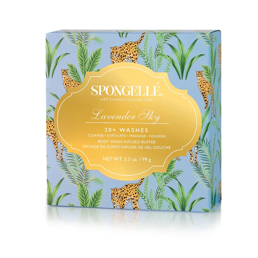 Art Chinois Body Buffer Sponge - Lavender Sky Bath Soap Spongelle 
