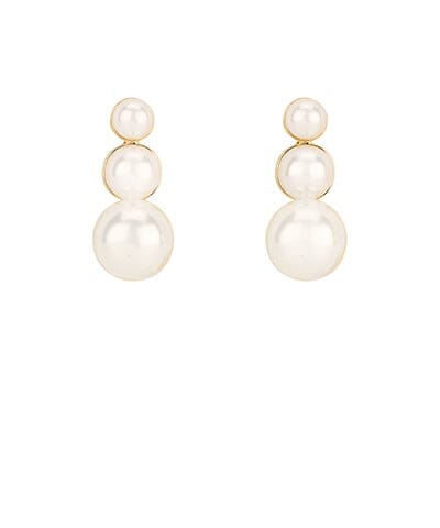 Ascending Pearl Bar Earrings Womens Earrings Golden Stella 