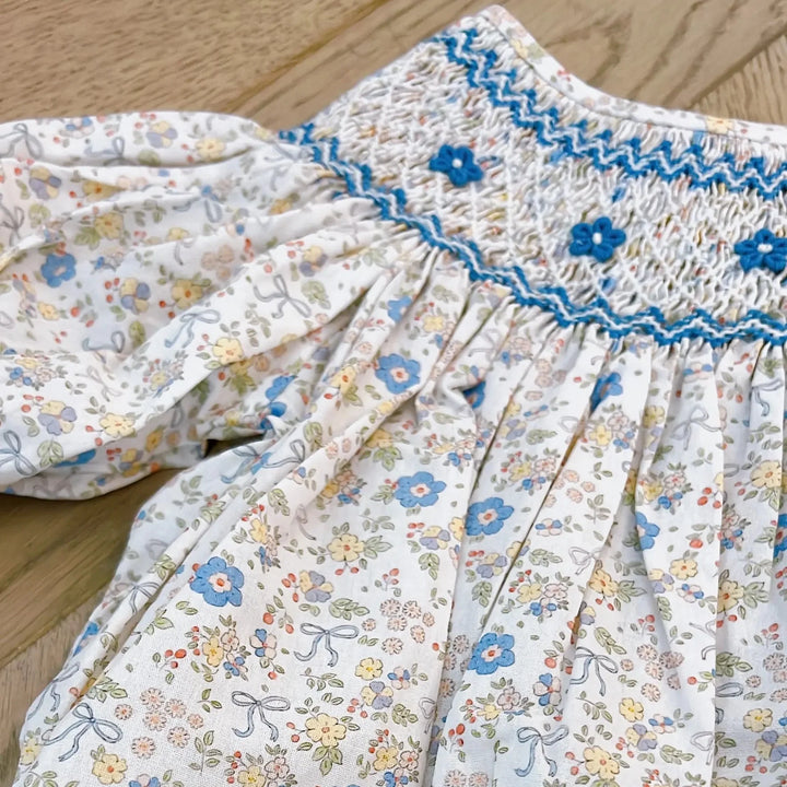 Ashley Bow Floral Smocked Dress