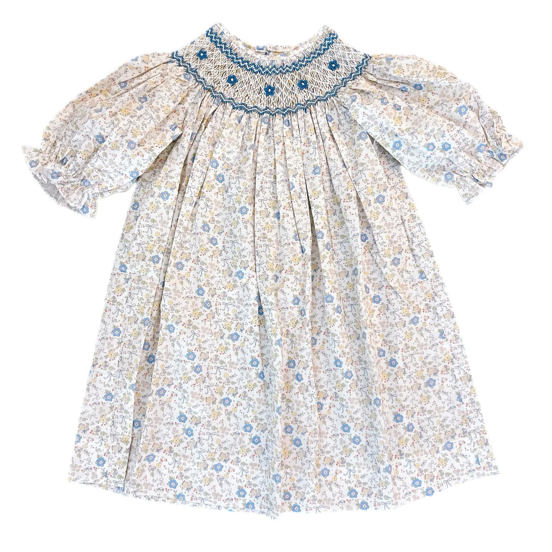 Ashley Bow Floral Smocked Dress