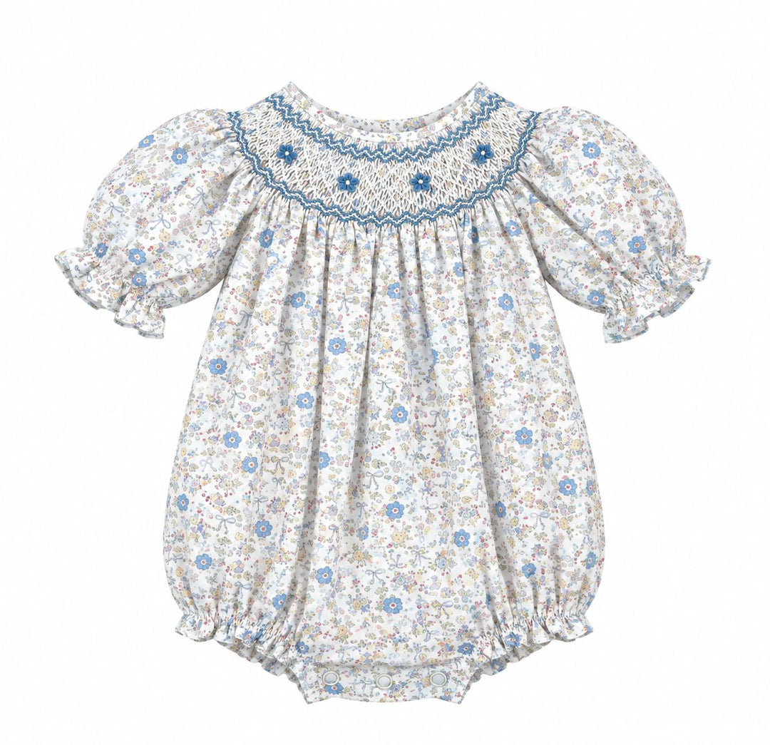 Ashley Bow Floral Smocked Bubble Girl Bubble Sweet Dreams 