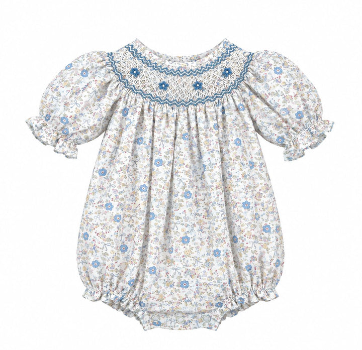 Ashley Bow Floral Smocked Bubble Girl Bubble Sweet Dreams 