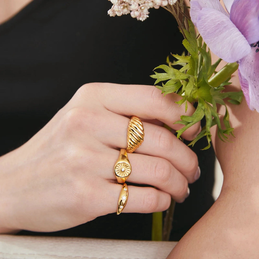 Astra Signet Ring - Gold Womens Ring FYB 