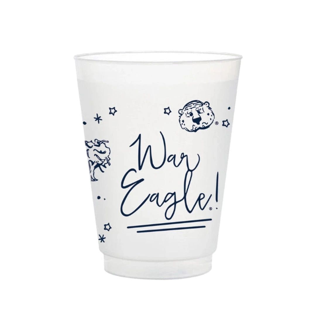 Auburn Frosted Flex Party Cup Shatterproof Cups Valiant Gifts Inc 