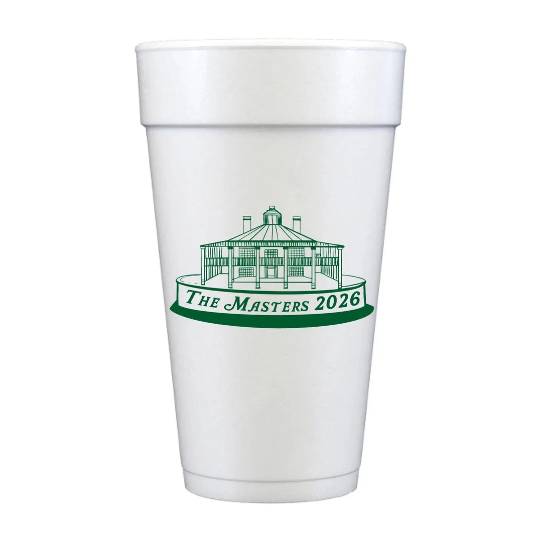 Augusta Trophy Masters Golf Clubs Foam Cups- Masters Styrofoam Cups Sip Hip Hooray 