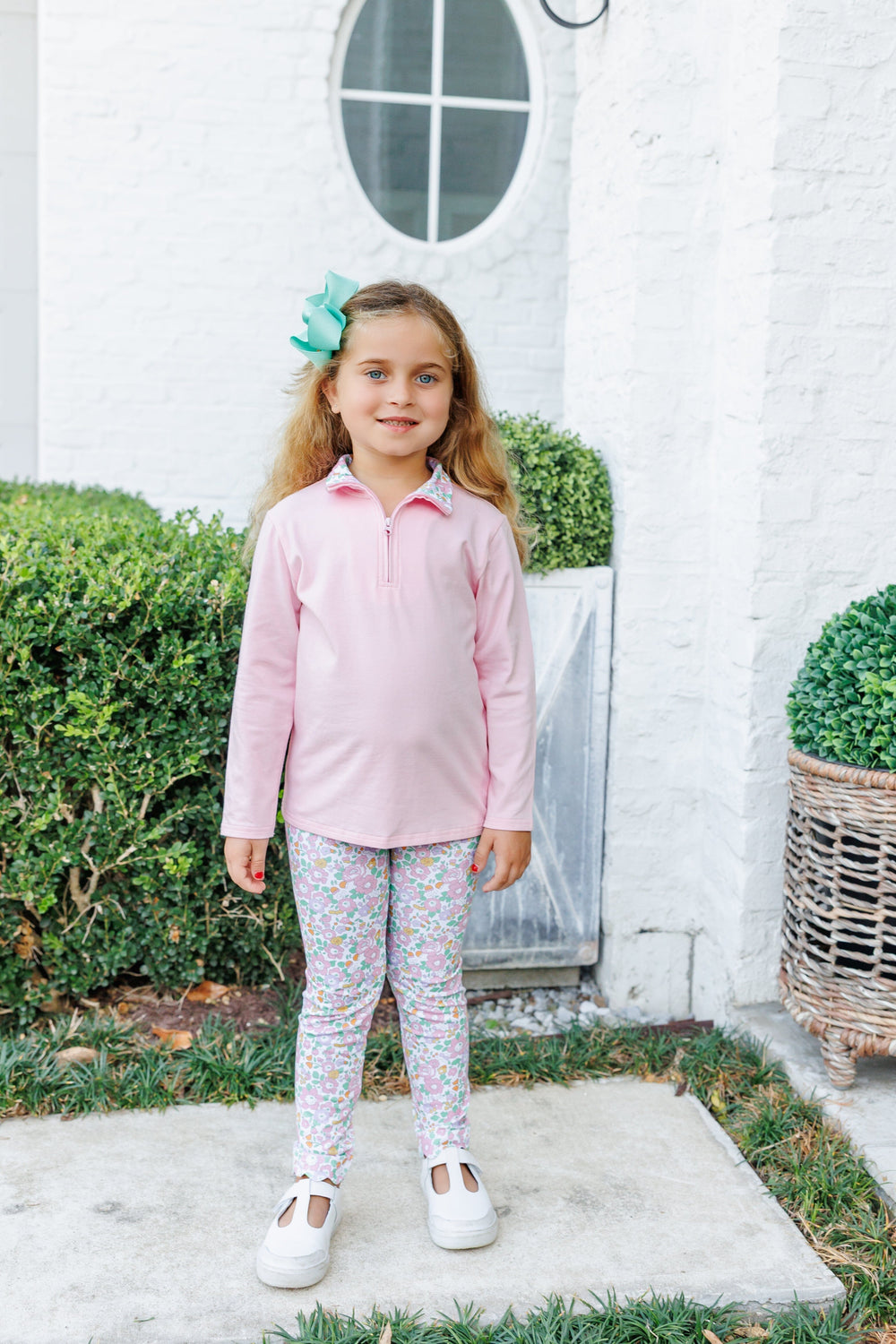 Autumn Blooms Quarter Zip Legging Set Girl Pant Set Trotter Street Kids 