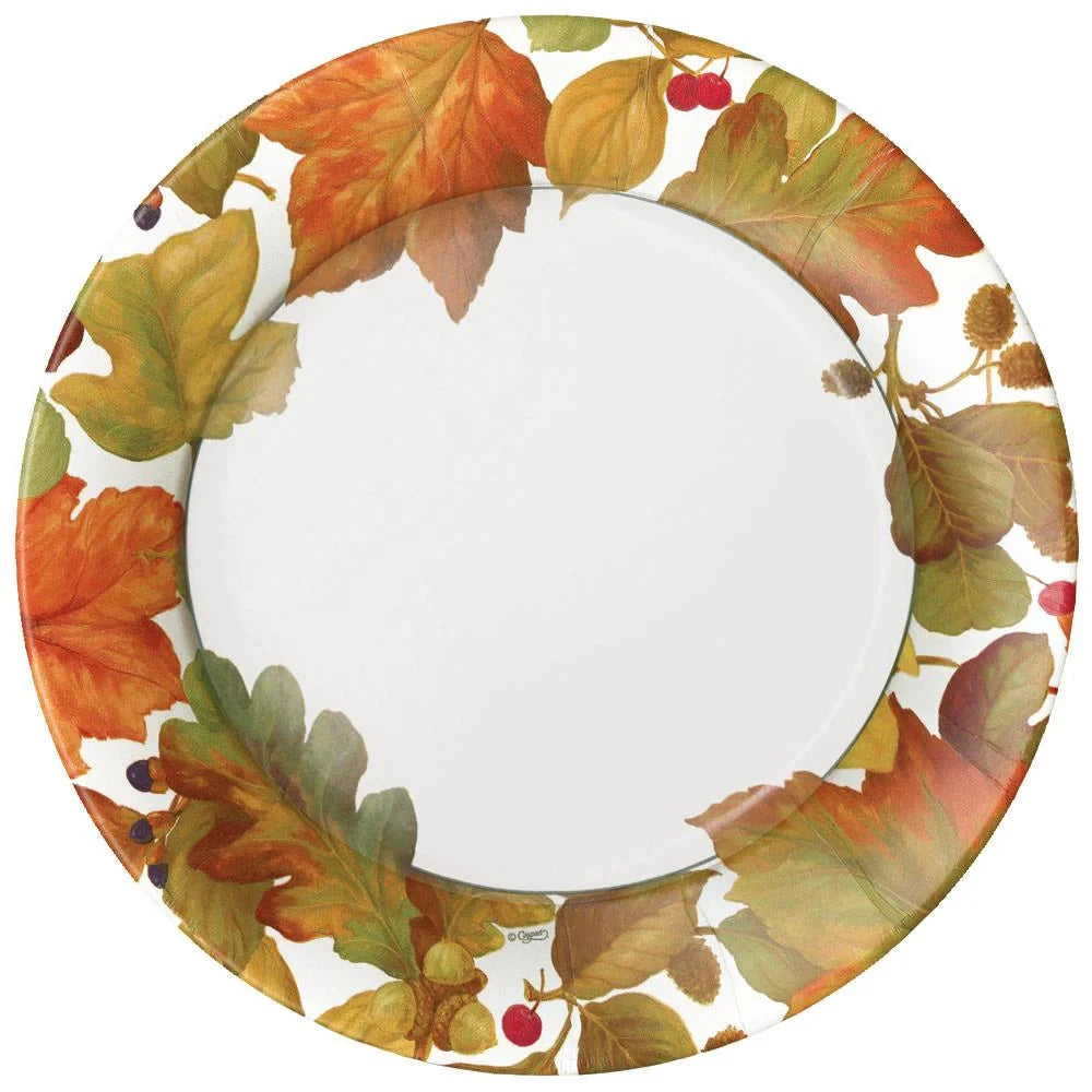 Autumn Leaves II Paper Dinner Plates Paper Plates Caspari 