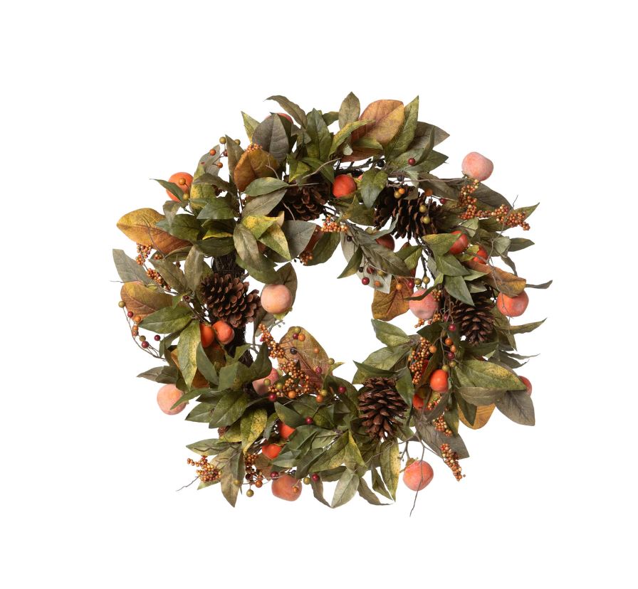Autumn Persimmon Wreath Wreaths & Garlands Park Hill Collection 