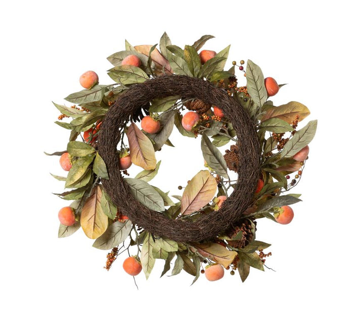 Autumn Persimmon Wreath Wreaths & Garlands Park Hill Collection 