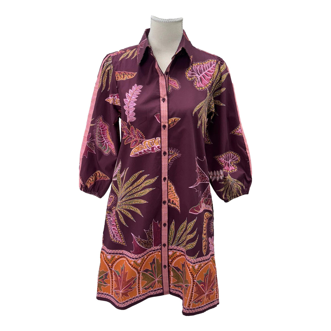 Ava Dress - Wine Flora Womens Dress Maude Vivante 