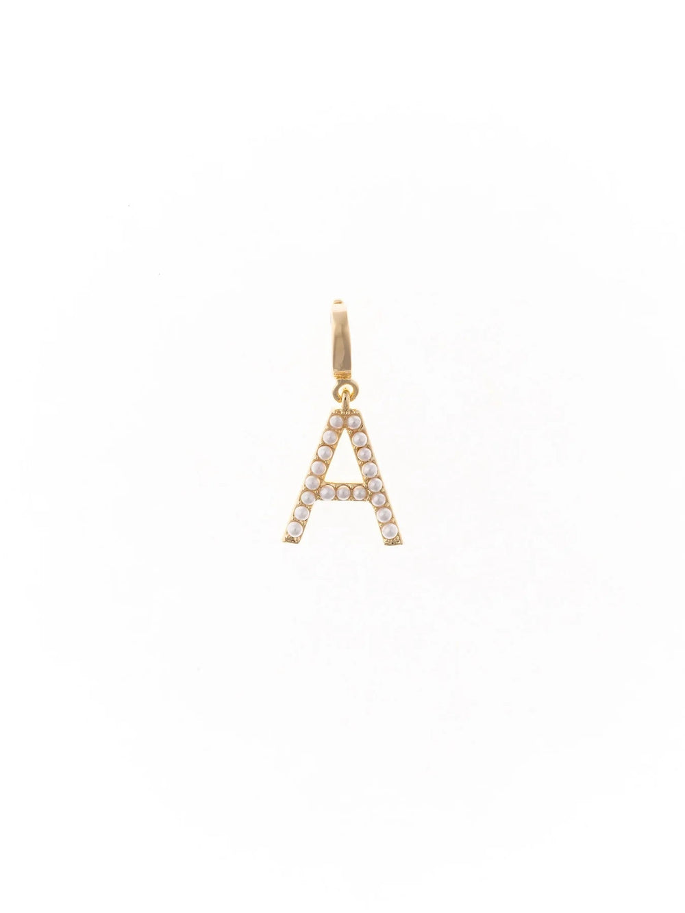 Avery Pearl Initial Charm Necklace Charm Michelle McDowell A 