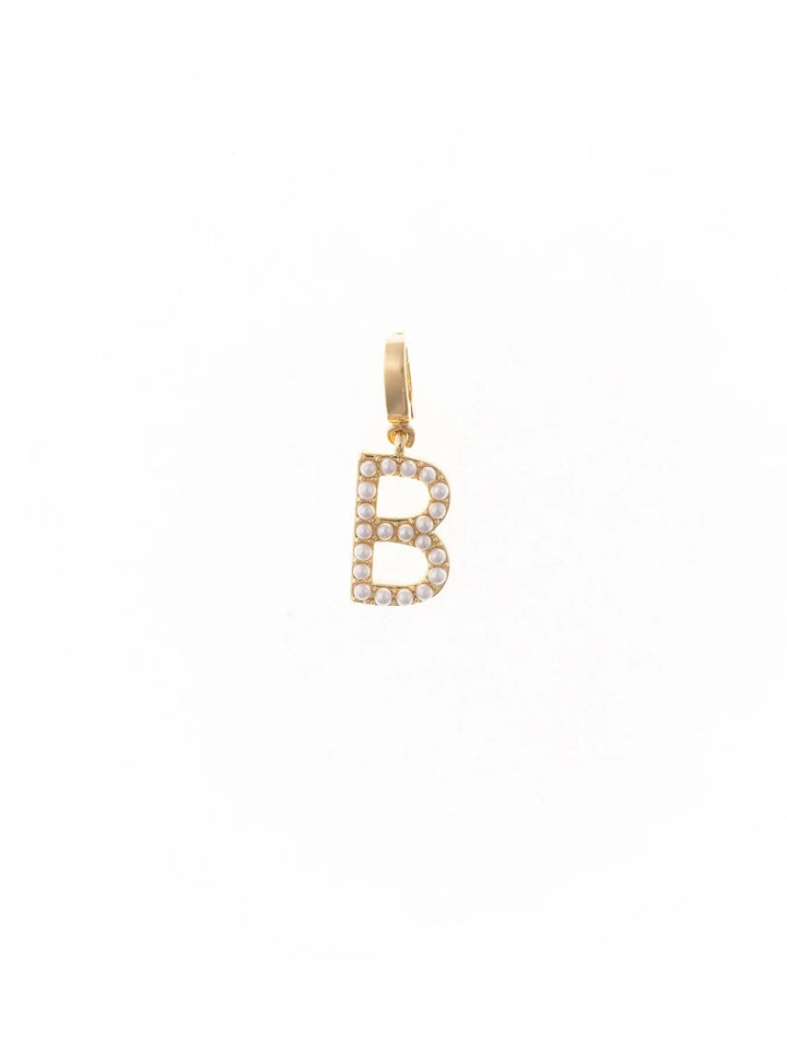 Avery Pearl Initial Charm Necklace Charm Michelle McDowell B 
