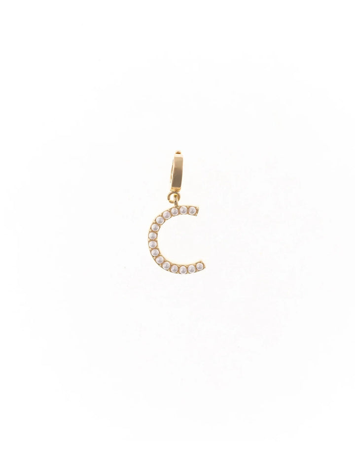 Avery Pearl Initial Charm Necklace Charm Michelle McDowell C 