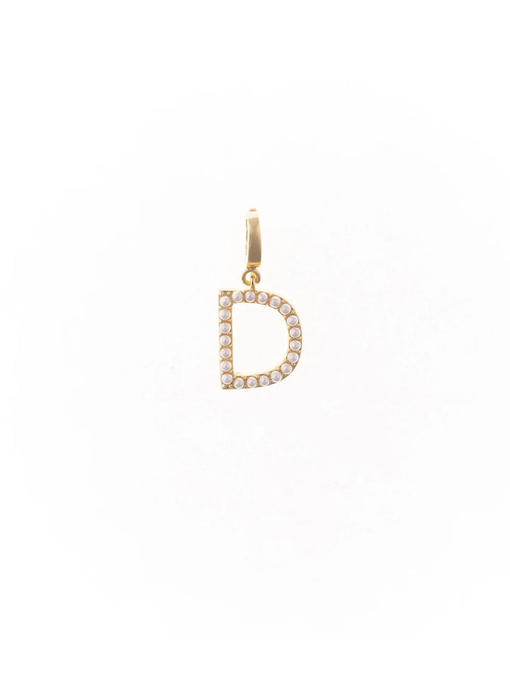 Avery Pearl Initial Charm Necklace Charm Michelle McDowell D 